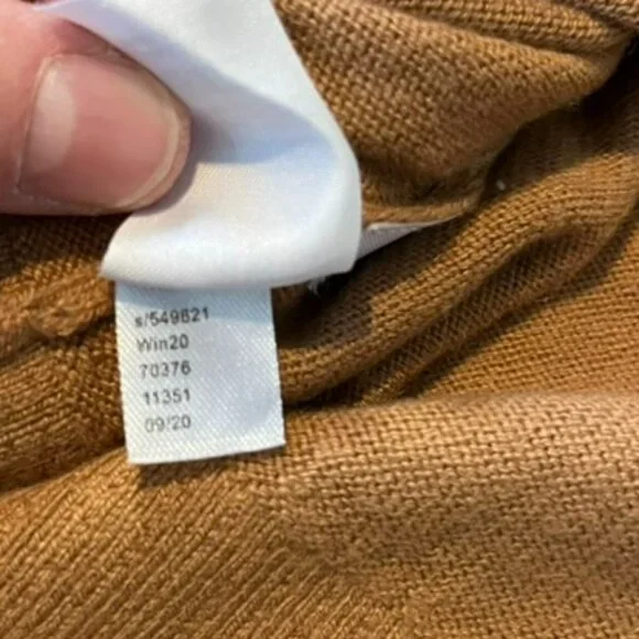 Set of 2 LOFT Sweaters, Large - Camel Relaxed V-Neck and Burgundy Modern Tunic - Picture 6 of 15